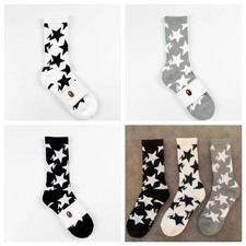3 Pair Crew Socks Unisex APE Embroidery Breathable Comfort Causal Athletic Sock