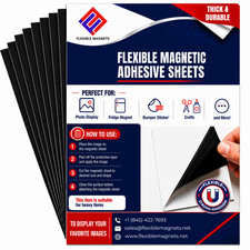 Self Adhesive Magnetic Sheets, All Sizes  Pack Quantity for Photos  Crafts