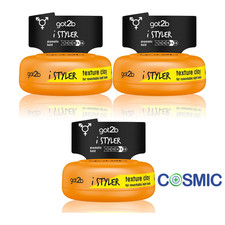 3 X Schwarzkopf got2b iStyler Texture Hair Styling Clay 75ml for Matt Style Look