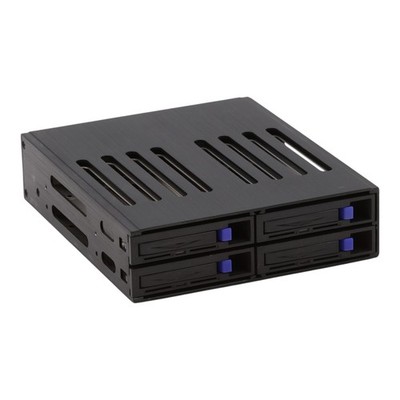 Startech 5,25'' Wechselrahmen für 4x 2,5'' S-ATA/SAS HDD SSD Hot-Swap SATSASBAY425