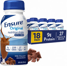 Ensure Original Nutrition Shake, 9g Protein, Milk Chocolate, 8 fl oz - 18 Pack