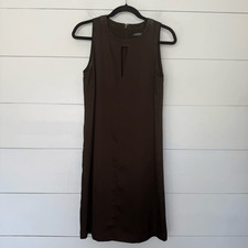 Lauren Ralph Lauren Women’s 4 Brown Faux Suede Keyhole Dress