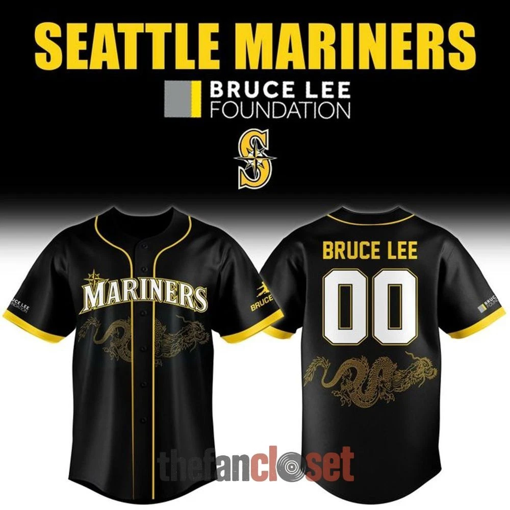 Mariners 2026 Bruce Lee Night Special Baseball Jersey