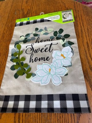 Meadow Creek Home Sweett Home  Embroidered Yard Flag 18'' x 11.5'' New With Tag
