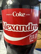 Share A Coke with   Alexandra    2025 Personalized Gift Coca Cola Bottle 20oz