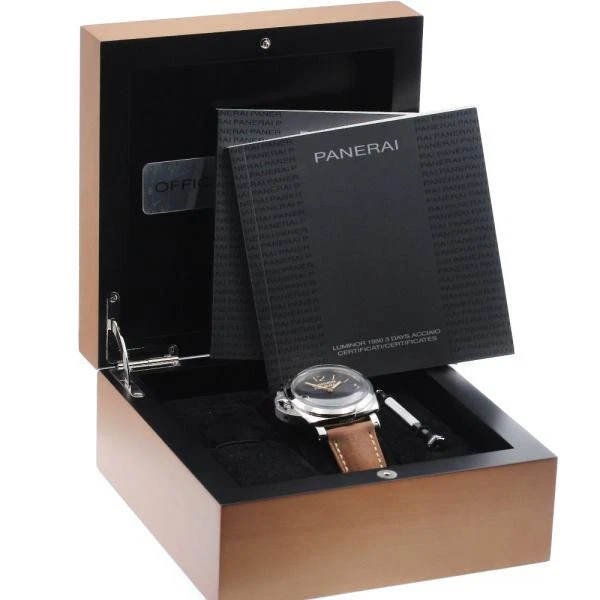 Panerai — Officine Panerai Luminor 1950 Left Hand 3 Days PAM00557 47mm SS Watch #C12386