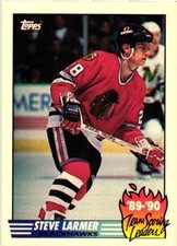 1990-91 Topps - Team Scoring Leaders Steve Larmer #1