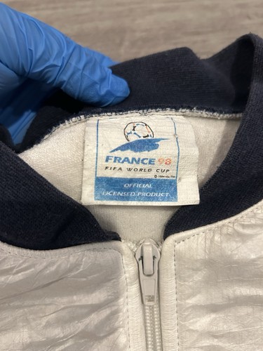 Rare Vintage France 1998 FIFA World Cup White Jacket Size M Soccer Football 90s - 第 3/8 張圖片