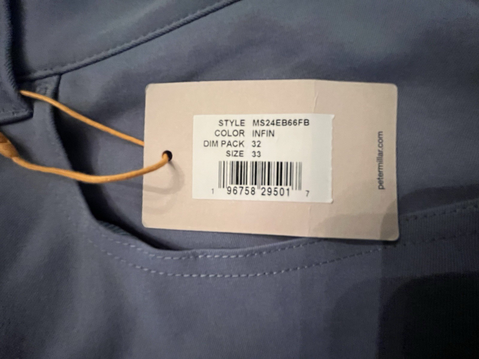 Peter Millar NEW Men’s eb66 Performance Pant Size 32/33 INFIN - Slight Damage