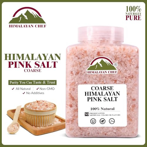 Pink Himalayan Salt Coarse Grain, Plastic Jar - 5 lbs. For Refill Grinders - Picture 4 of 10