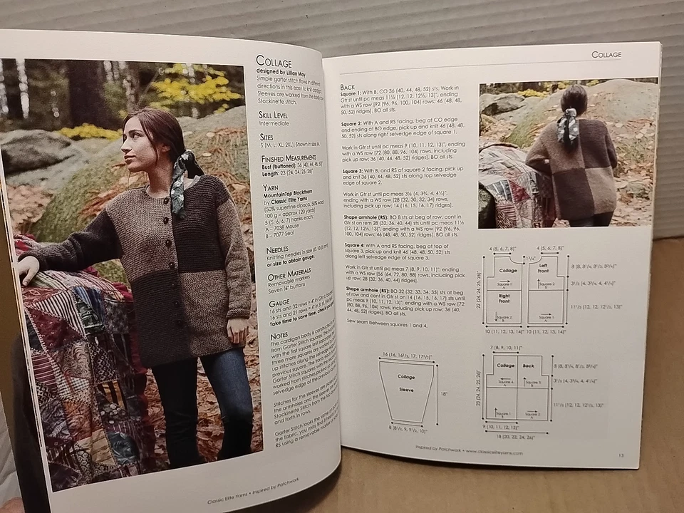 Classic Elite Yarns : Inspired by Patchwork - 2015 - Illustrated Pattern Book - Image 4 of 4