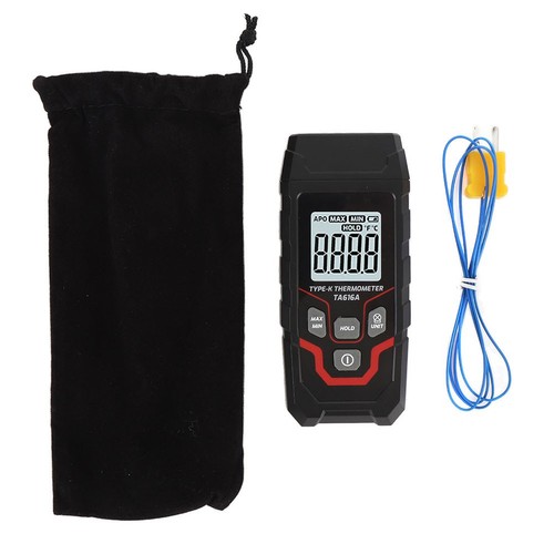 TA616A Single-Channel Thermocouple Meter with Backlit Display and Hold ...
