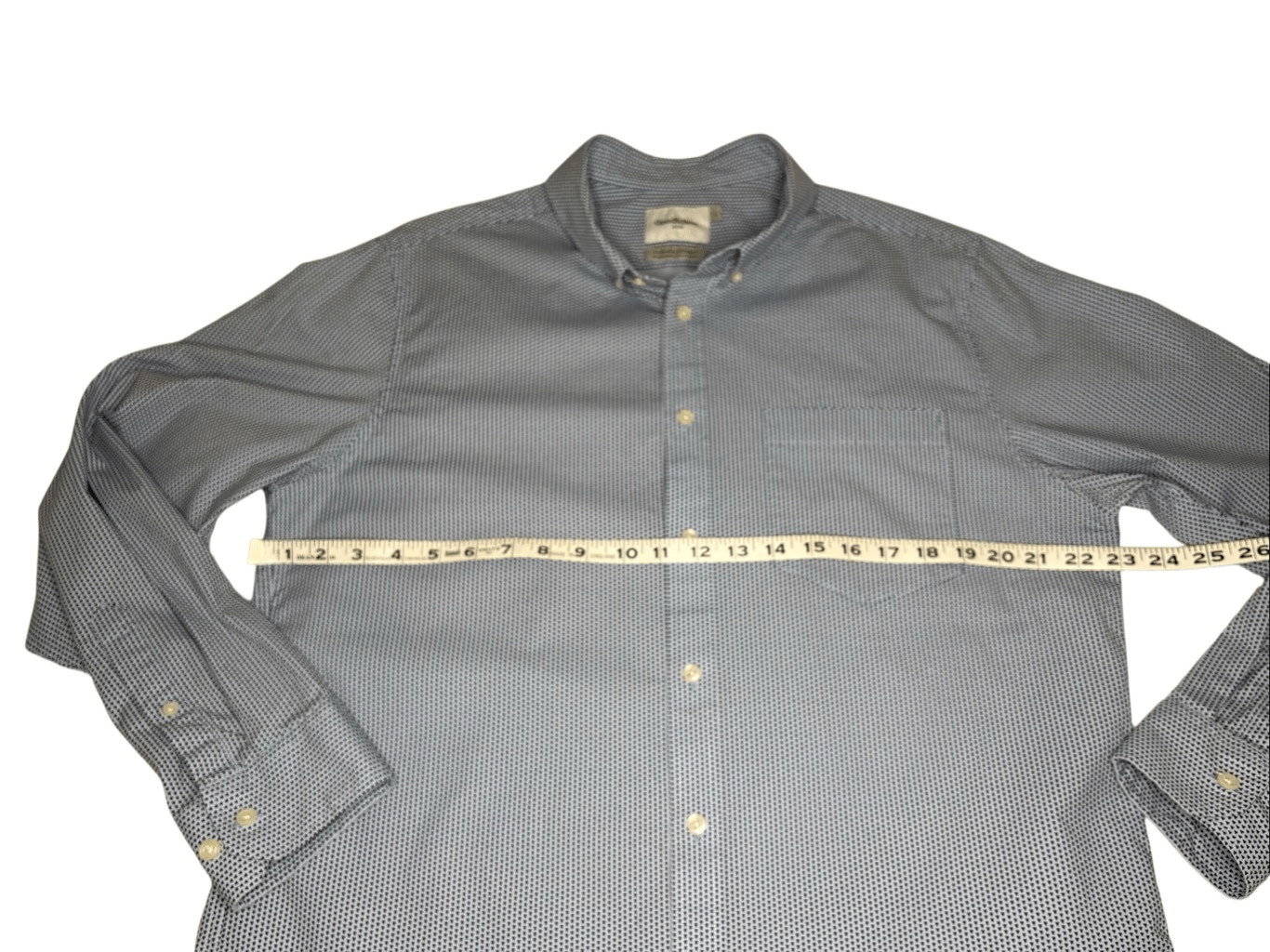 Goodfellow light blue patterned Northrop button d… - image 5