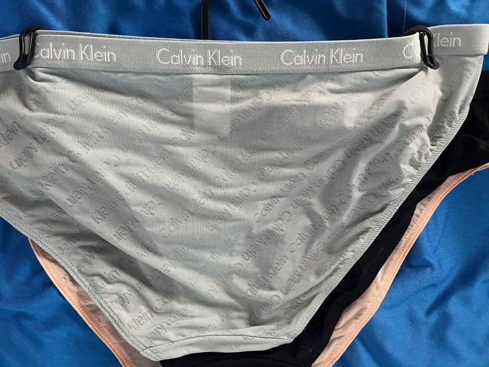 3 Pack Transparent Logo XL Bikini Panties by Calvin Klein - Image 2 of 4