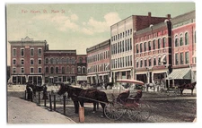Early 1900's Postcard Buildings, Street View, Horse/Wagon, Fair Haven, Vermont