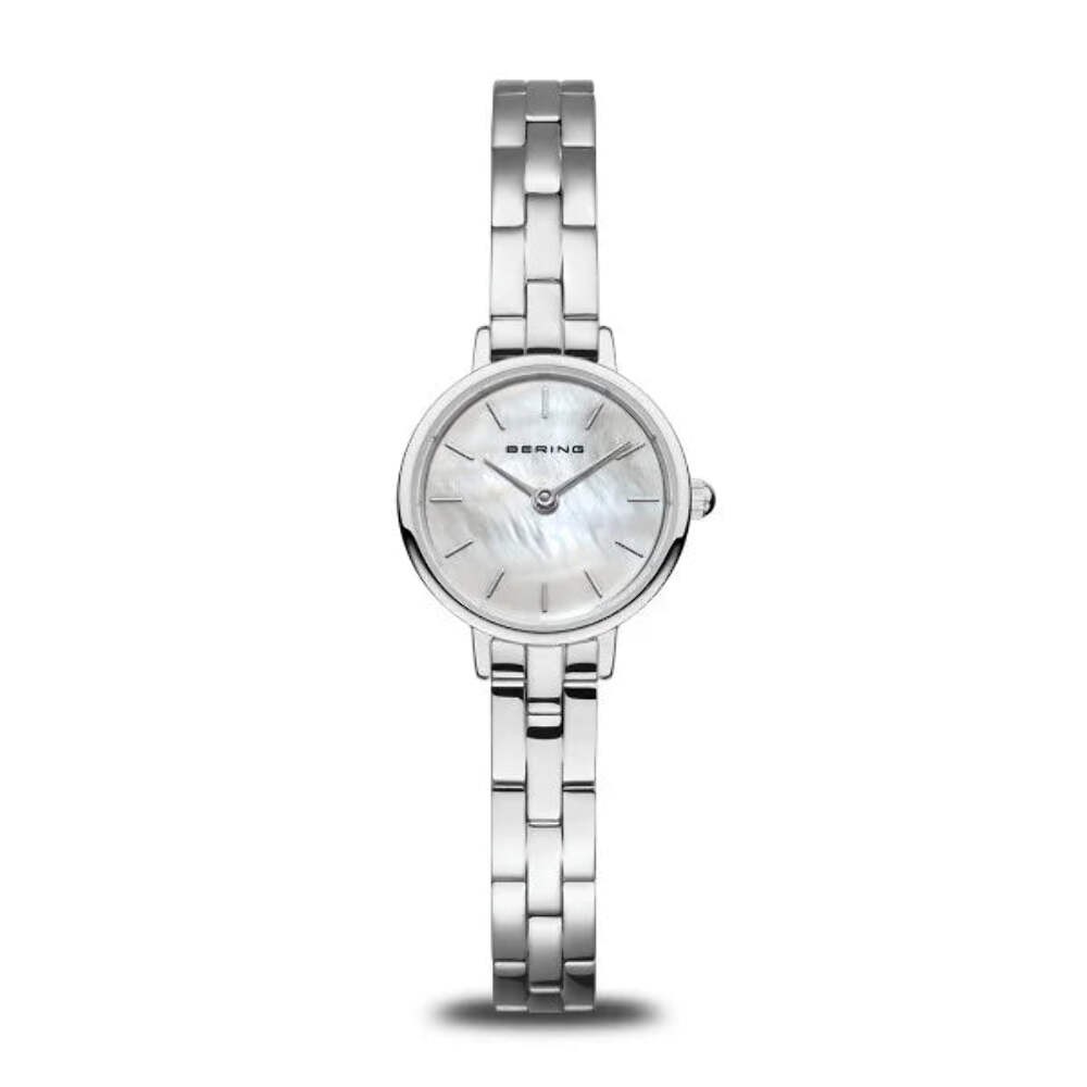 Bering Damen Silber,Weiß,Mother Of Pearl Klassisches Armband (22 Mm) Mit Uhr - Bild 2