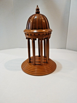 Vintage Miniature Wooden Italian Style Gazebo Rotunda Architectural Model
