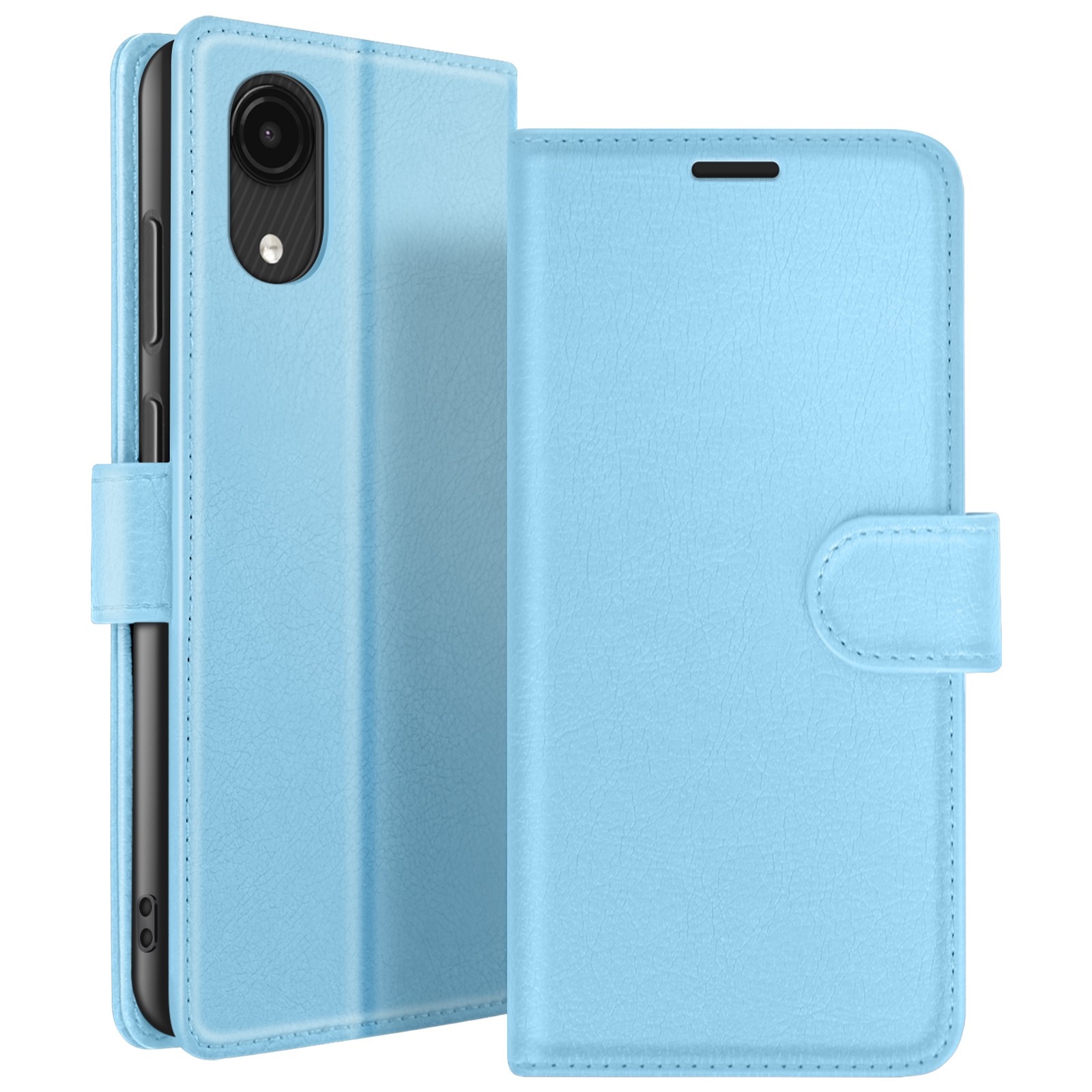 Étui pour Galaxy A03 Core Zanaé bleu clair, idéal pour voyager léger au quotidien