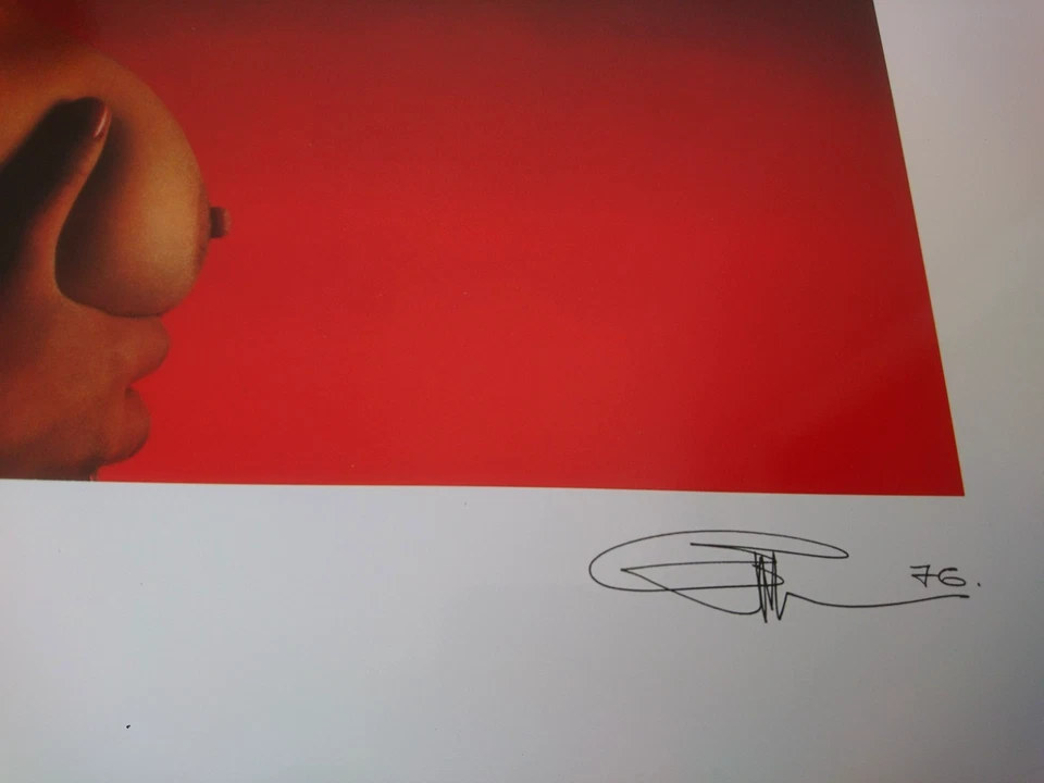 ANCIENNE GRANDE PHOTO FEMME NUE ARGENTIQUE ARTISTIQUE signé: JOHN THORNTON 1976 - Photo 3/4