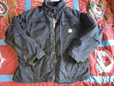 Carhartt Men s Navy FR Cat 3 Full Swing Jacket Duck Coat 102182-410 Size XL