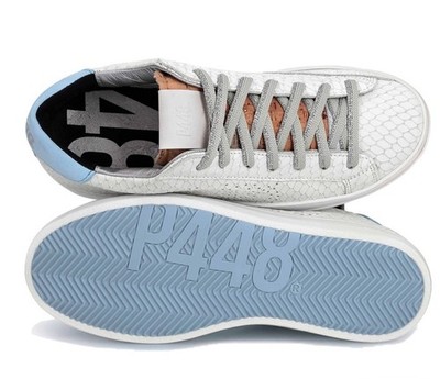 $278 P448 Women's John Margot Sneaker Shoes Blue White Cork Size EU 37 /US 7