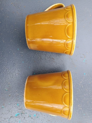 Golden Harvest by Homer Laughlin 6 oz. 3" Flat Coffee Cup Dinnerware Vintage MCM