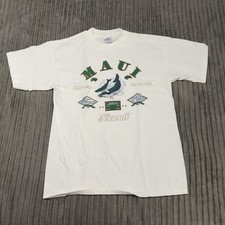 Vintage H.L. Miller Maui T-Shirt Adults L White Humpback Single Stitch USA Made