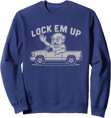 Funny Grandpa Lock Em Up Meme Truck Vintage Unisex Crewneck Sweatshirt ...