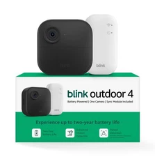 🔥NEW🔥 Blink Outdoor 4 - 4th Gen Smart Security Camera Wire Free W/ Sync Module