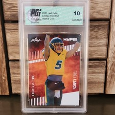 2021 Leaf Hype! Trey Lance #51 Rookie Limited Print Run /25 PGI 10 N Dakota St.