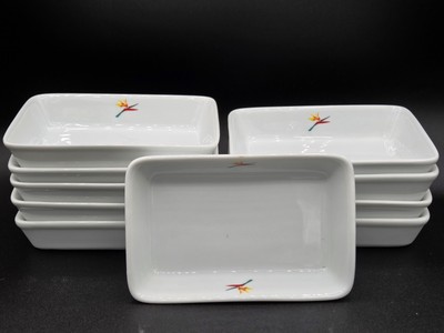 Lot of 10 Aloha Airlines First Class White Ceramic Casserole Dish - New Unused