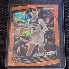2025 Panini Prizm WNBA Orange Ice #129 Alysha Clark— Washington Mystics 