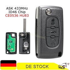 Klapp Funk Schlüssel CE0536 für Peugeot 308 207 307 CC RCZ Expert Citroen C4 C5