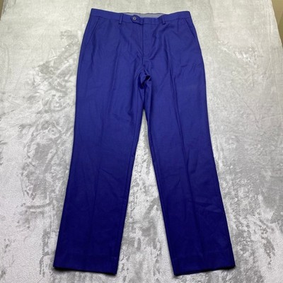 Ben Sherman Merton Mens Blue Dress Pants Tailored Trousers S20038 W36 NEW