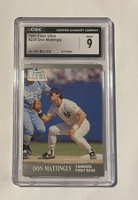 1991 Fleer Ultra Don Mattingly CGC Graded 9 Mint