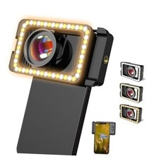 15X Macro Lens for iPhone with LED Fill Light, Samsung, Android Phone, with