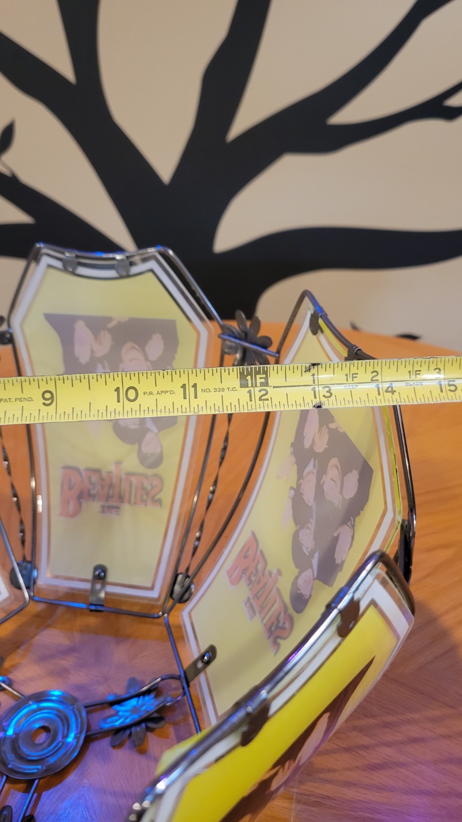 The Beatles OK LIGHTING Touch Lamp SHADE ONLY - Metal Frame Glass Panels