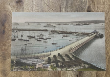 vintage postcard of torquay harbour great britain coast frith series unwritten