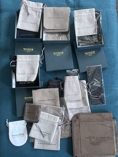 David Yurman Jewelry Box Pouch Lot Empty Storage Cases Dust Bags Pandora