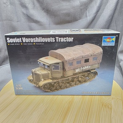 Trumpeter 1/72 07110 Soviet Voroshilovets Tractor Open Box Complete