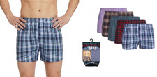 Men's Woven Boxer Shorts, Pack of 6 Loose Fit Cotton Underwear, S M L XL XXL