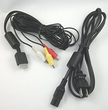 PS3 Hookup Connection Kit Power Cord Composite AV Cable For PlayStation 3 5Z
