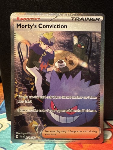 Morty's Conviction 211/162 SV05 Temporal Forces UR Full Art Holo MINT