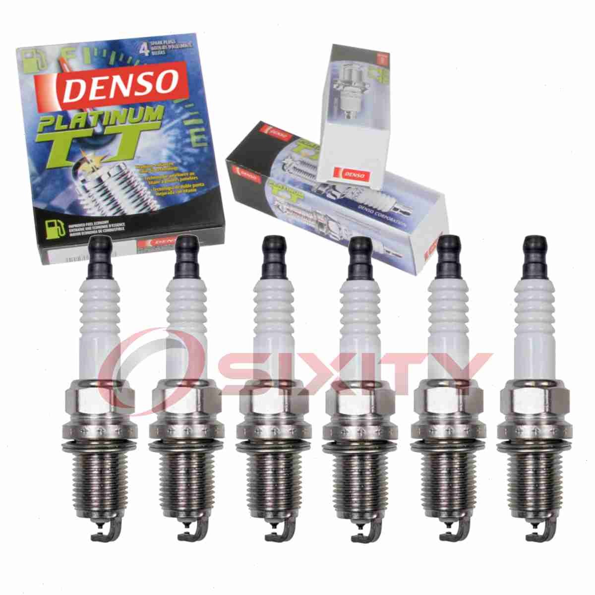 6 pc Denso Platinum TT Spark Plugs for 1992-1995 Volkswagen Corrado 2.8L V6 qi