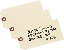 Unstrung Shipping Tags, 11.5 Pt. Stock, 6-1/4" X 3-1/8", 1,000 Manila Hang Tags
