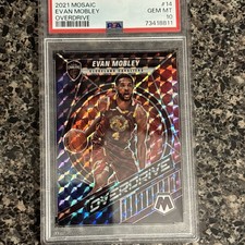 Evan Mobley 2021-22 Panini Mosaic Overdrive Rookie Prizm #14 Cavaliers Pop14