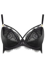 Yours Curve Women's Plus Size Lace Strap Detail Satin Underwired Bra