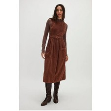 Free People The Other Side Corduroy Midi Dress Size 2