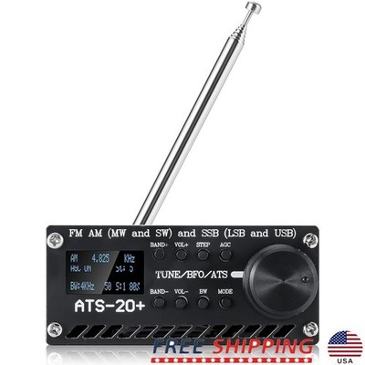 Portable ATS-20  Shortwave Radio Receiver W/ DSP High Sensitivity FM Antenna New