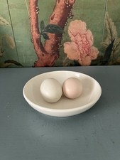 Rare Este Vintage Ceramiche Italy Ceramic Egg Dish w/ Two Decorative Eggs 201